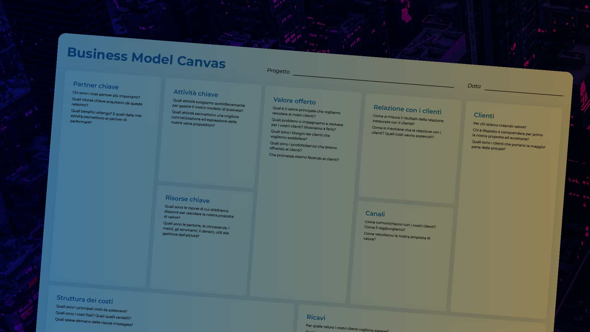 Il Business Model Canvas: la pietra miliare di ogni business